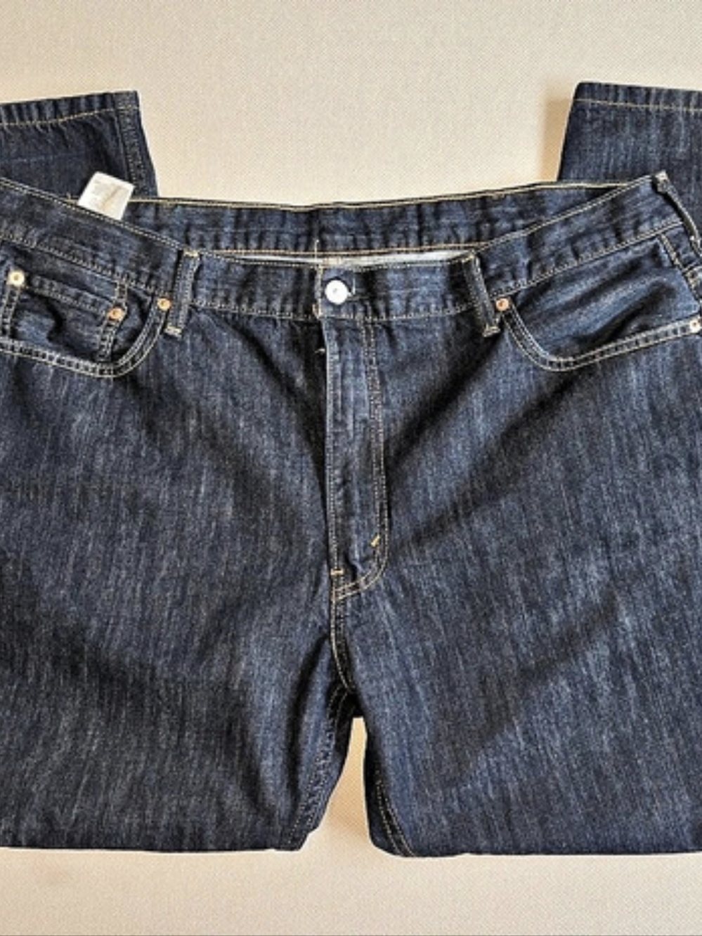 Levi's 40x30 Dark Demin 569 Jeans Pants Zipper Fly Loose Straight Fit